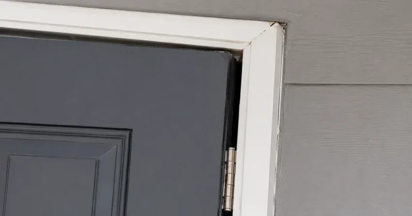 technician tightening a loose door hinge in Courtice